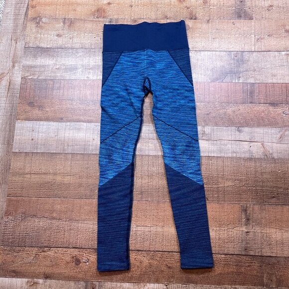 Athleta Blue Verigated Leggings size Small - Picture 1 of 4